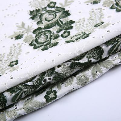 China Custom Embroidered Floral Dress Professional Fashion Fashion Textile Voile Voile Fabric for sale