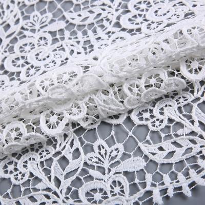 China Fashion Fashion Knitted Bridal Embroidered White Tulle Wedding Lace Fabric For Dresses Garment Light Customized Color OEM Accept * for sale