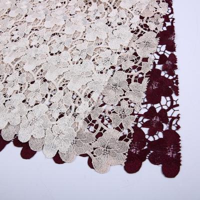 China Popular Hot Sale Dress Fashion Design French Lace Overlay Fashion Chemical Fabric for sale