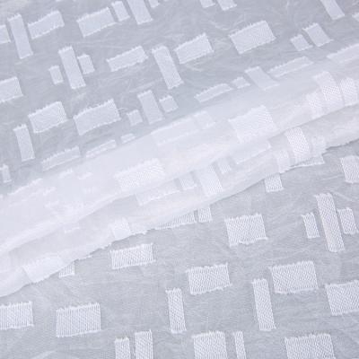 China Hot Selling Breathable Organza Embroidery Jacquard Gorget Poly Chiffon Custom Design Fabrics for sale