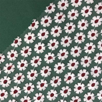 China Small Flower Design Tulle Mesh Lase Fabric Tela Viable Encaje for sale