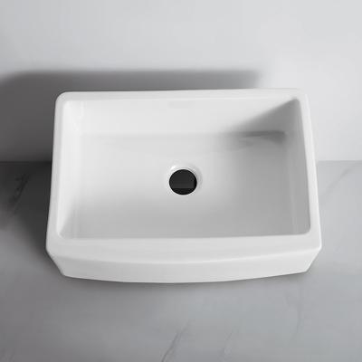 China Chaozhou Factory Fireclay Farmhouse Kitchen Basin Bathroom Ceramic Single Bowl Fine Modern Ceramic Sink for sale