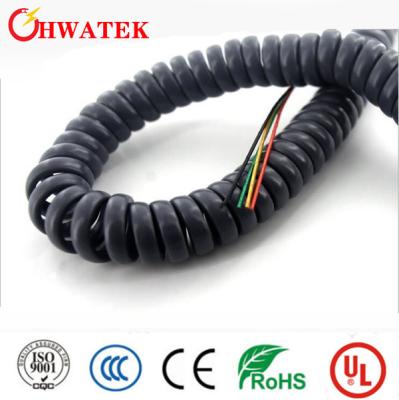 China La UL arrolló el cable flexible industrial espiral retractable en venta