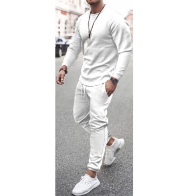 China QUICK DRY White Plain Trackpants Sweat Jogging Suits For Man for sale