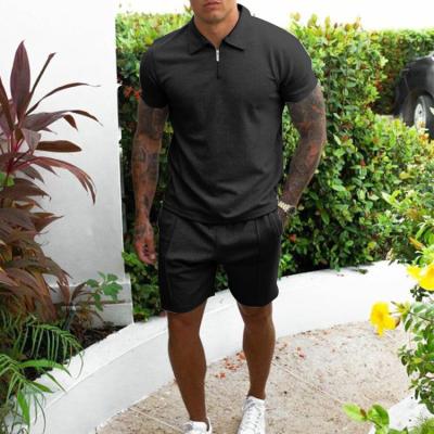 China Factory Wholesale QUICK DRY Summer Men's Casual Workout Jogging 2 Piece Clothing T-shirt Shorts Set for sale