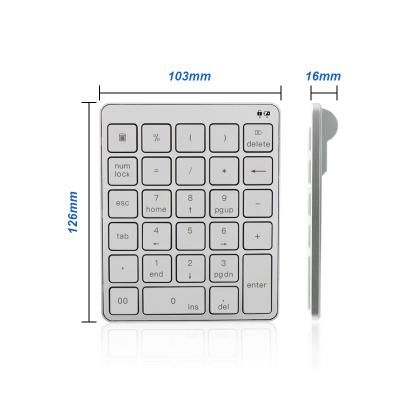 China Factory Supplier New Model Anti-ghosting Cheap Ultra Thin White Pad 28 Keys Number 5x6 Numeric Keypad For Accounting for sale