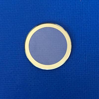 China Translucent Golden Plano Sapphire Coated Mineral Glass for sale