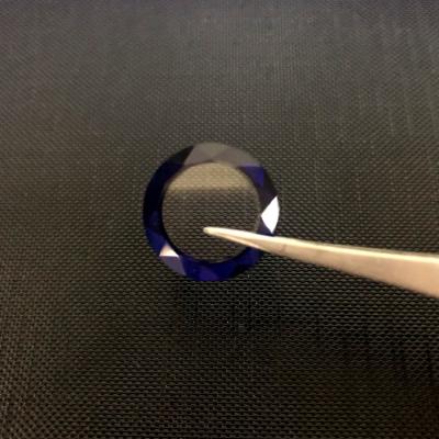 China Flat Silkprinting Engraved 10-20mm Blue Sapphire Jewelry for sale