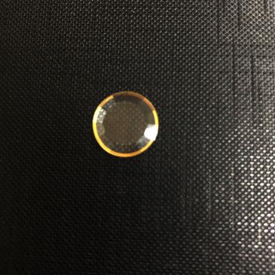 China Yellow Round Engraved 0.1-0.5mm Sapphire Crystal Jewelry for sale