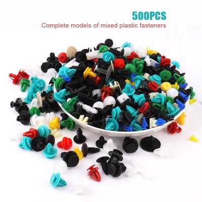 China High Quality Auto Parts Fastener 500PCS Plastic Auto Bumper Fasteners, Mixed Car Clips and Plastic Fasteners for sale