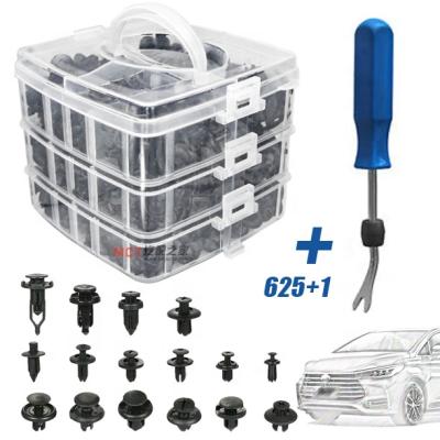 China Automotive Auto Parts 625PCS Nylon Clips And Plastic Fasteners Boxed With Plastic Fasteners for sale