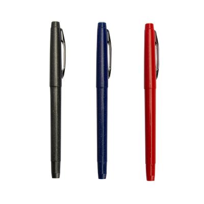 China office & School Pen 0.4mm Custom Promotional Logo Black Blue Red Plastic Fineliner Pens for sale