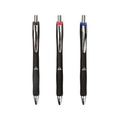 China Super Fluid Metal Clip Aihao Barrel Metal Clip 1.0mm Retractable Soft Ballpoint Pen for sale