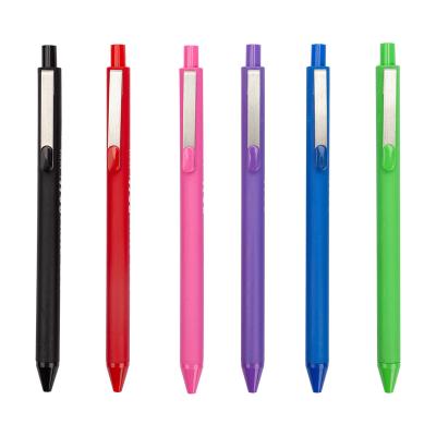 China office & School Pen High Quality Pen Factory Fill 0.7mm 1.0mm Metal Clip Soft Barrel Retractable Custom Ballpoint Pen for sale