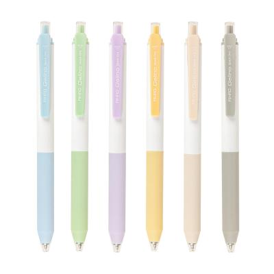 China Aihao New Natural Design Quick Dry Spring Clip Features Vivid Soft Colors Plastic Retractable Gel Ink Pens With Custom Logo for sale