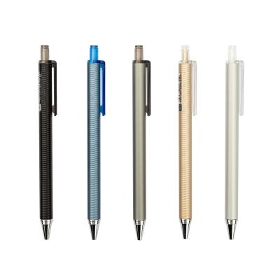 China Aihao Normal Metal Texture Retractable Unique Barrel 0.5mm/0.7mm Gel Ink Pens for sale