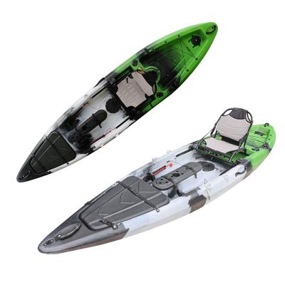 China Polyethylene---LLDPE 3.96m Professional Single Fishing Kayak With Rudder for sale