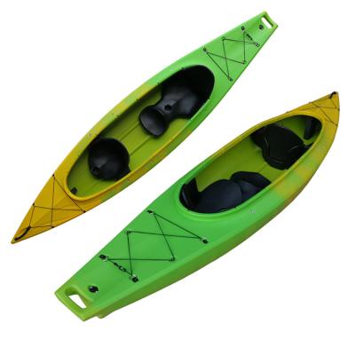 China Outdoor Tour 3.98m Two Adults And One Child Seats Family Recreational Cheap Kayak for sale