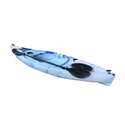 China Outdoor Activity Plastic One Person Fishing Boat Sea Fishing Kayak With Paddle for sale