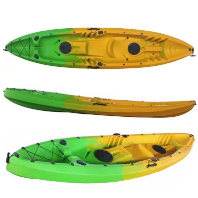 China Outdoor Activity Family Kayak 11ft Double Person With Kids And Insert Fishing Rod Holders for sale