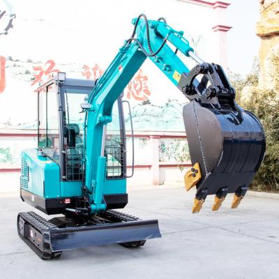 China New Farms Hydraulic Cylinder 2.5 Ton 3.5T 4 Ton Smallest Digger Mini Excavator for sale