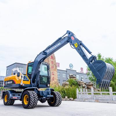 China Earth Moving Farms Machinery HW-80L Wheel Excavator For Sale for sale