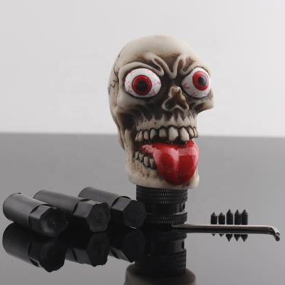 China Universal Car Truck Red Tongue Skull Gear Stick Shift Clutch Lever Manual Knob CPSK00010 for sale