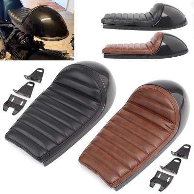 China Polylac PA-757 Custom Saddle Retro Hump Saddle ABS Polylac Motorcycle Cafe Racer Seat Vintage Flat Pan For Honda CB125S CB200 CB350 CL350 CB400 and More for sale