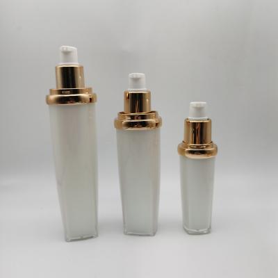 China Personal Care Products 80ml Gold Round Dispenser Pump Bottle Acrylic Face Cream Pump Bottle for sale