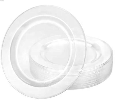 China Minimalist Plastic Party Dishes And Tableware Wedding Plastic Plates 10.25 Inch for sale