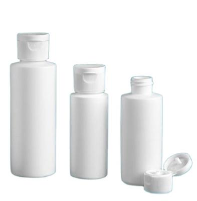 China Use for 120ML 4oz Empty Hand Lotion HDPE Lotion Cream Squeeze Container Plastic Bottles With Flip Top Cap for sale