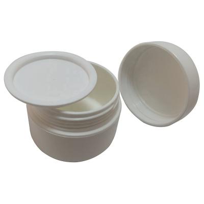 China Cosmetics 1 oz double wall cosmetic cream empty plastic jar, double wall plastic jars for sale