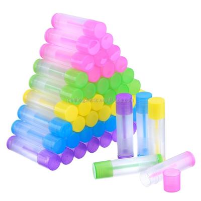 China Clear Lip Balms Empty Lip Balm Container Tubes with Twist Top & Bottom Lid, 3 16 oz (5.5 ml) (Multicolor) for sale