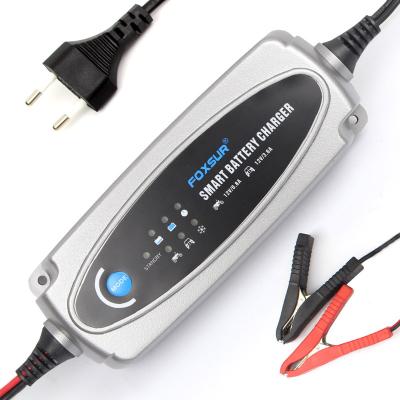 China FOXSUR 12V 0.8A/12V3.6A Full Battery Charger Car Battery Charging Motorcycle Charger Repair Fast Charging Smart Auto Battery Charger for sale