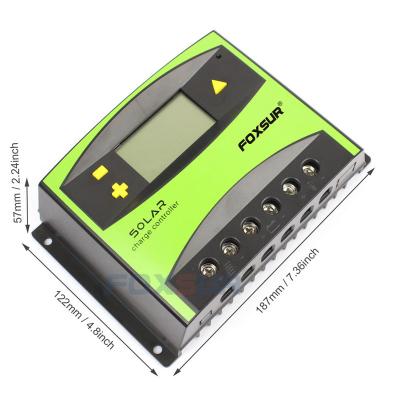 China Foxsur Factory Price Solar Charger Controller Automatic Solar Charge PWM 60A 12V/24V Controller for sale