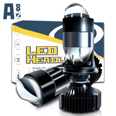 China H4 LED Bulb with Mini Projector Lens H4 LED Conversion Kit 7200LM Automobile Hi/Lo Beam 12V 24V 6000K LED Headlight Bulbs X5 (E53) for sale