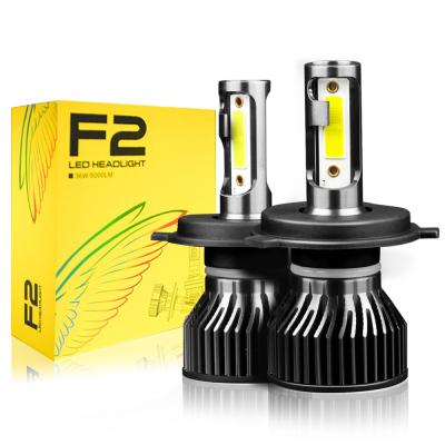 China Aluminum alloy F2 12000lm 72W CSP chip car led headlight H4 led headlights h13 h7 h11 h1 9005 led headlight bulb 9006 cars for sale