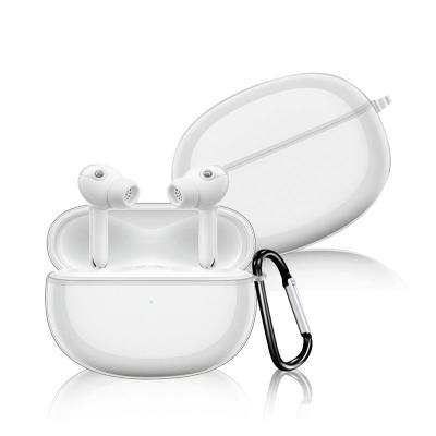 China For 2021 Clear Transparent TPU Earphone Earphone Case Accessories For Xiaomi FlipBuds Pro Case With Hook for sale