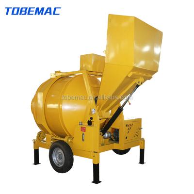 China JZC750-DH5bag Hotels Concrete Mixer Capacity 750LDrum Style Cement Mixer With Diesel Engine Power And Hydraulic Tipping Hopper In Ghana for sale