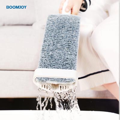 China BOOMJOY Sustainable Squeeze Flat Mop With Bucket Hand Free Squeeze And Spray Mop for sale