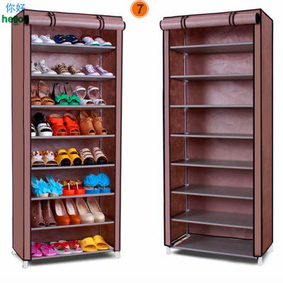 China (Size)Fabric De Design Cheap Adjustable Shoe Cabinets Stretch Simple Designs Storage Folding Portable Shoe Racks Online For Sale for sale