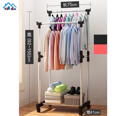 China Collapsible Foldable Laundry Stainless Steel Garment Rack Portable Dry Cloth Hanger for sale