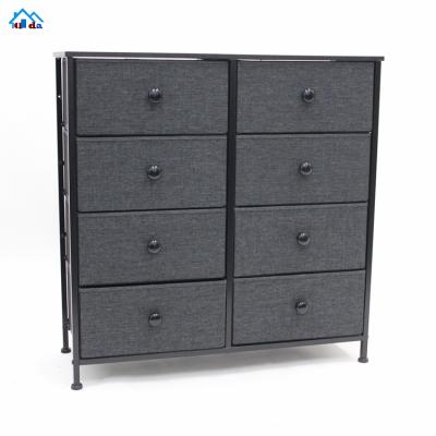 China (Size) Customized Adjustable Storage Drawer Chest 2 Fabric Drawer Metal Tower Hot Sale On Amazon For Living Room for sale