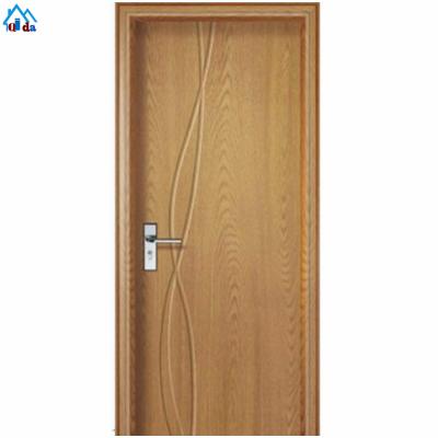 China Standard Size Nigeria Style Price PVC Wooden Swing Doors for sale