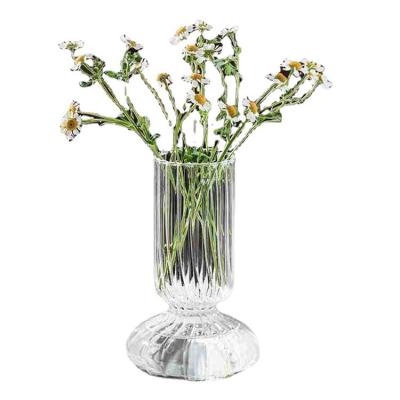 China Modern Factory Direct Sale Luxury Handmade Glass Vases Flower Glass Tube Vases for sale