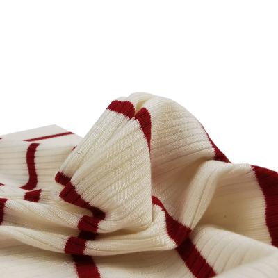 China Organic regenerated cellulose tencel fabric knitted 300gsm yarn dyed rib tencel fabric for shirt for sale