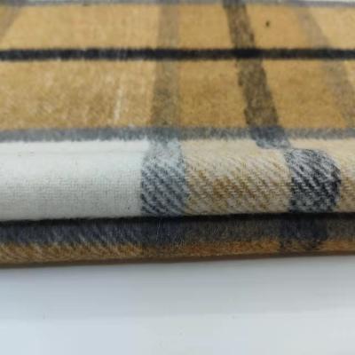 China Fashion Anti Pill Woven Woolen Yarn Dyed Fabric Plaid 320gsm Wool-acrylic Polyester Fabric For Coat for sale