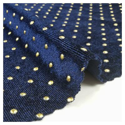 China Anti Pill Fashion After Treatment Fabric Knitted Dot 310gsm Polyester Fabric For Dress for sale