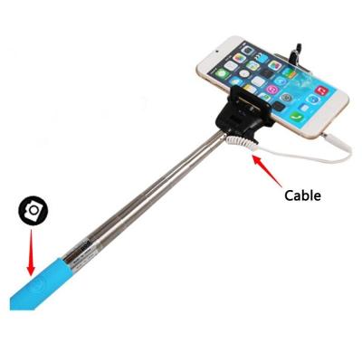 Китай iOS/андроид Selfie связанное проволокой сотовым телефоном беспроволочное Bluetooth Monopod с кабелем аудио 3.5mm принимают Поляк продается