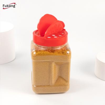 China High Quality 500 Gram Spice Jar Wholesale Pet Viable Plastic Container 15 Ounce Spice Jars for sale